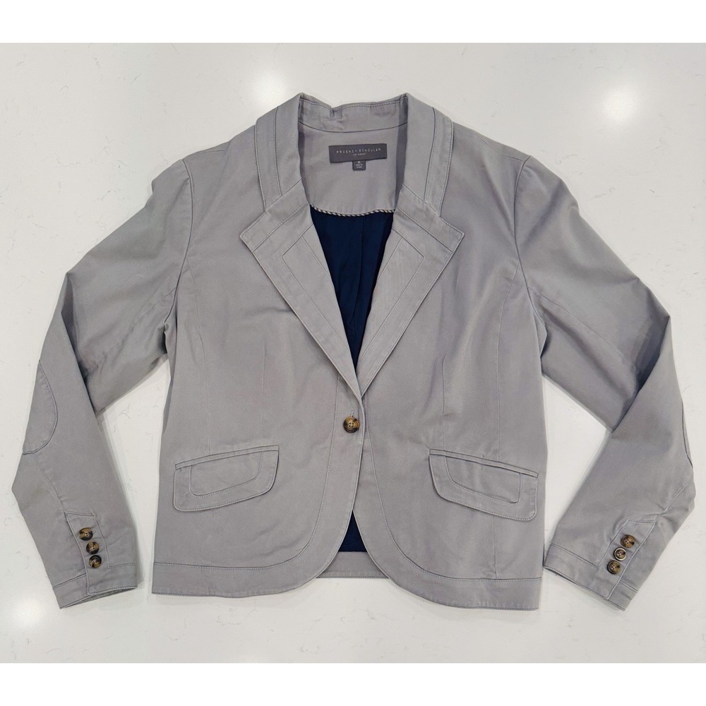 Proenza Schouler For Target Women's Gray Blazer Jacket Elbow Patches Size XL